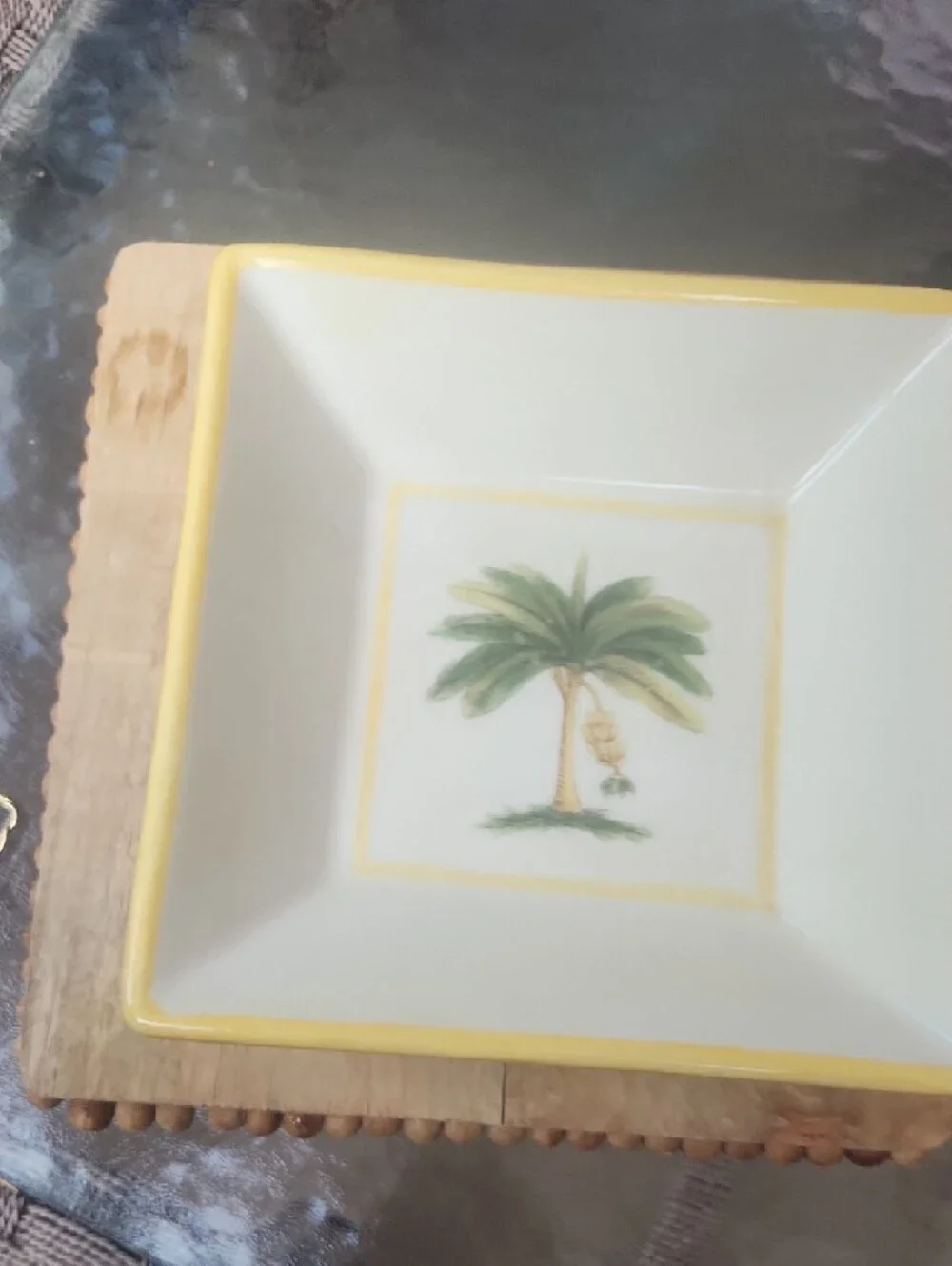 Williams Sonoma Palm/ Banana Tree Ceramic 8 